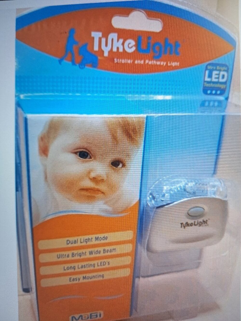 MOBI TYKE LIGHT-Stroller, Bicycle, Scooter, Wheelchair & Pathway Light-New